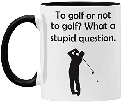 Mug en céramique avec inscription « To Golf Or Not to Golf »