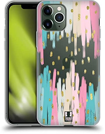Head Case Designs Soft-Hued Abstract Strokes Gelhülle [Militärischer Schutzgrad] Kompatibel Mit Apple iPhone 11 Pro Und Kompatibel Mit MagSafe
