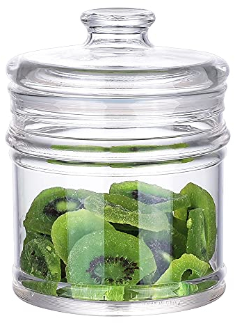 IVOOBR Verstärkte kleine Acryl-Vorratsdose, luftdichter Deckel, geeignet für Kekse, Trockenfrüchte, Nüsse, Kräuter, Müsli usw
