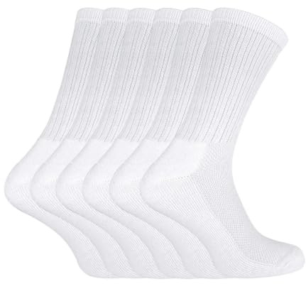 Sock Snob - 6er Pack Herren Gepolstert Atmungsaktiv Baumwolle Bambus Sportsocken für Joggen