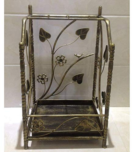 GJSN Porte-Parapluie, Bac de Rangement Pour Parapluie de Bureau, Bureau À Domicile Hôtel Maison Parapluie de Rangement Parapluie Baril Tube de Parapluie,Laiton