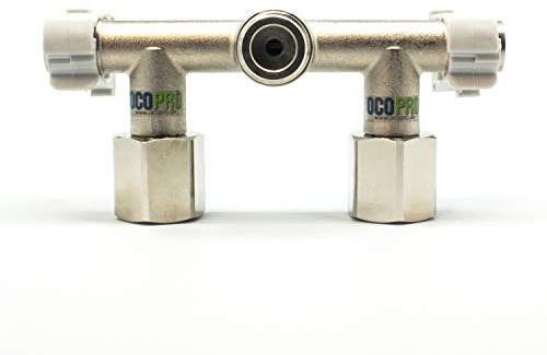 OCOPRO 2fach Verteiler CO2 Zylindern für Mehrweg-Druckminderer