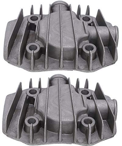 2Pz Testata del Cilindro del Compressore D'aria 2.5/3P Parti di Raffreddamento in Alluminio, Filettatura G3/8 Compressore d'aria di Ricambio 48mm x 62mm