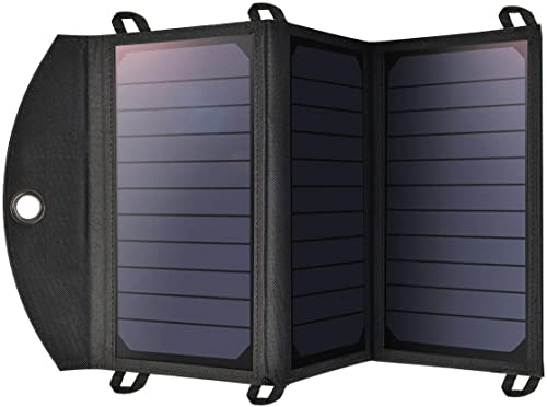 Janrely Faltbares Solarladegerät Choetech SC001 19W 2xUSB (Schwarz)