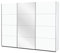 Rauch Möbel Caracas Schrank Kleiderschrank Schwebetürenschrank, Weiß, 3-trg., inkl. Zubehörpaket Basic 3 Kleiderstangen, 3 Einlegeböden, BxHxT 271x210x62 cm