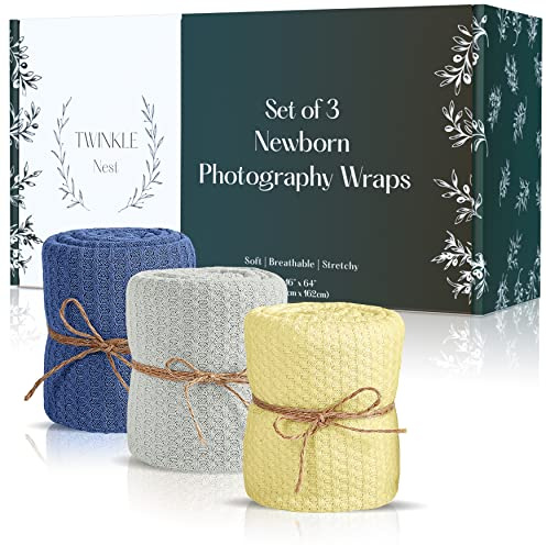 Twinkle Nest Baby Wrap: Newborn Photography Wrap. Baby Photoshoot Prop for Boy or Girl. Baby Swaddle Wrap and Receiving Blanket for Newborn Photography Props. Baby Photo Props