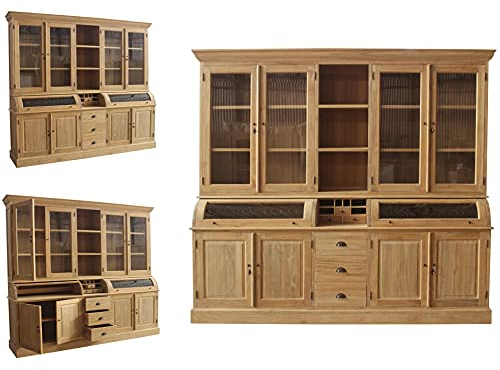 Teako Design Teak Buffetschrank Norje im Landhausstil Massivholz Vollholz- 257 x 223 x 56 cm (B/H/T)