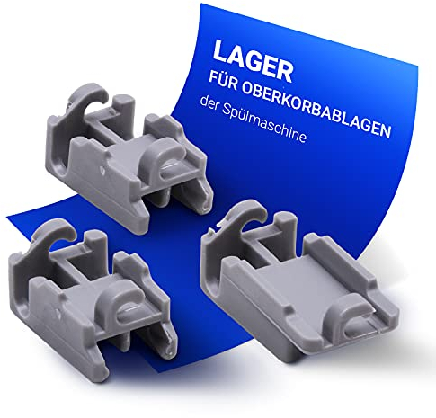 VIOKS Halter Lager Ersatz für Bosch Siemens 00418674 418674 Set für Oberkorbablagen Geschirrspüler 3Stk Geschirrkorb Spülmaschine Oberer Korb Clips Klammer Befestigung Klappstachelreihe Oberkorb