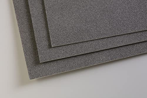 Clairefontaine 696009C - Packung mit 5 Zeichenbögen Pastelmat, ideal für Trockentechniken und Pastell, 5 Bogen DIN A3, 29,7x42cm, 360g , Anthrazit, 1 Pack
