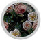 Bouton de tiroir en verre de cristal avec motif de roses blanches et roses - 30 mm - Ergonomique - Pour meuble de cuisine, commode, armoire
