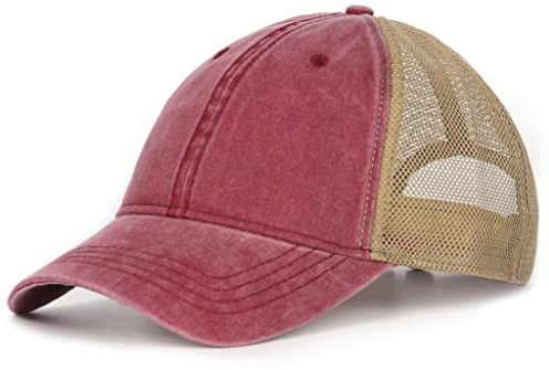 Zylioo XXL Vintage Trucker Cap Basecap Für Großen Kopf,Mesh Running Caps Kappe Größe 60-65cm,Sommer UV Schutz Sport Caps