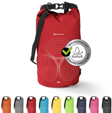 #DoYourSports Dry Bag Tasche 20L rot | Wasserdichter Rucksack | Wasserfester Beutel & Packsack | Drybag ideal für Boot, Kajak, Angeln und Camping