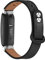 Gimuk Lederarmband kompatibel mit Fitbit Inspire 2 Armband für Damen und Herren, echtes Leder, Sportarmband Ersatzarmband für Fitbit Inspire HR/Inspire/Ace 2/Ace 3, Small/Large, Leder (Schwarz)