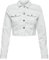 ONLY Womens Onlwonder Ls Cropped Dnm Gua Denim Jacket, White, XL UK