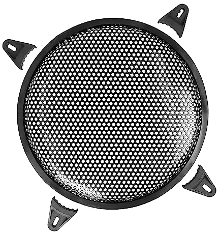 A ABSOPRO Griglie Copertura Protezione Metallo per Altoparlanti Casse Subwoofer Auto 10 Nero