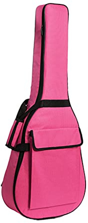 Dickly Borsa per Chitarra Stabile E Impermeabile con Cerniera a Doppio Strato Tira per Chitarra Classica Acustica, 41 Pollici Rosa