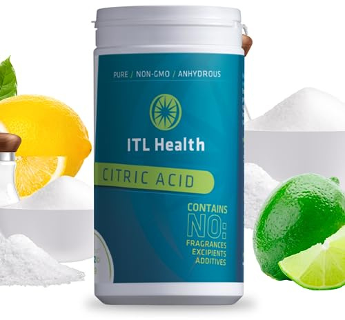 ITL Health | Food-Grade Citric Acid | Bath Bombs, Laundry Booster, Freshen Fruit | Cleaning, Descaling, Degreasing | 2.5lb (1.13kg)