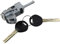 VHEUHZ Cylindre de serrure avant gauche 51217019975 Cylindre de serrure avec 2 clés, compatible avec BMW Série 3 X5 X3 E46 4/5 portes E53 E83 51217019976