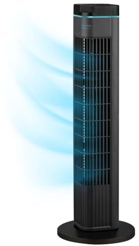 Cecotec Ventilador de Torre EnergySilence 690 Skyline de 29, 50 W de potencia, De pie, 3 Modos y 3 Velocidades, Temporizador 8h, Oscilación 90º.