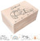 Creative Deco Erinnerungsbox Baby Personalisiert mit Namen | 30 x 20 x 14 cm | Individuelle Erinnerungskiste Geschenk zur Geburt für Mädchen und Jungen | Holzkiste mit Deckel | Farbdruck