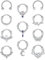 Morfetto 16G Septum Ringe Septum Schmuck Septum Piercing Schmuck Süße Schlange Schmetterling Septum Ring Daith Ohrringe Silber