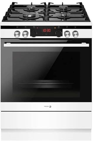 Cocina Gas FAGOR 3CLG-610BB 4F Cristal Blanco