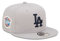 New Era - MLB Los Angeles Dodgers Team Side Patch 9Fifty Snapback Cap Farbe Grau, Größe S-M