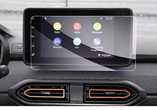 GAFAT Neu Dacia Sandero 3/Stepway | Dacia Jogger Logan 3 2021-2024 2025 8 Navigation Schutzfolie, Glas Displayschutzfolie für 8 Media Nav, Stoßfest, 9H Anti-Kratzen