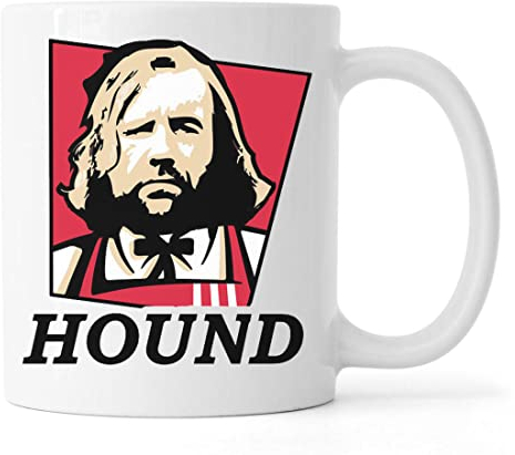 Hound fried chicken bucket fast food restaurant joint chef Keramik Tee Kaffeebecher Weiß