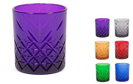 Pasabahce Timeless Set 6 Bicchieri da Acqua, Colori Assortiti, 34cl
