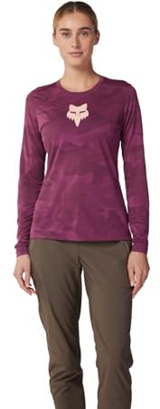 Fox Racing Damen Ranger TRU Dri Kurzarm-Trikot Hemd, Sangria, Medium
