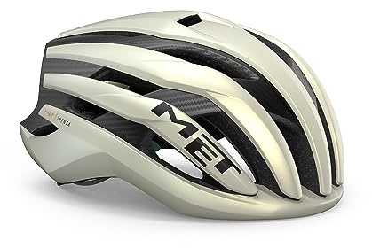 MET Trenta 3K Carbon MIPS Perforamce Rennradhelm, Matt Vanilla Ice Gold, Größe 52-56 cm
