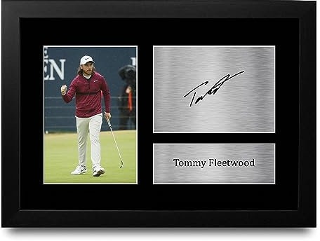 HWC Trading FR A4 Tommy Fleetwood Gifts Printed Signed Autograph Picture for Golf Memorabilia Fans - A4 Framed