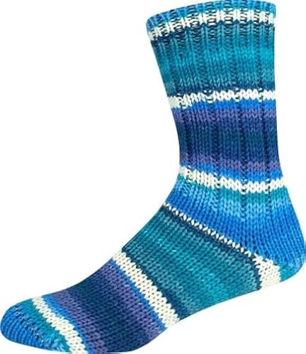 ONline Supersocke 8-Fach Sort. 353 Merino Color 2945 - blau/Petrol/lila