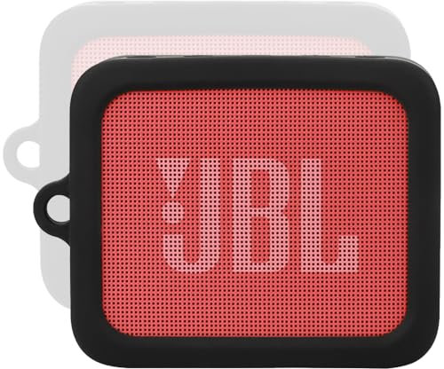 Acadeny Coque en Silicone Compatible pour JBL GO Essential[Prend en Charge la Charge sans Fil] [Étui de Protection Antichoc] Black