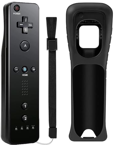 Mribo Mando a Distancia Wii, Mando a Distancia de Repuesto con Funda de Silicona y Correa para la muñeca para Nintendo Wii y Wii U