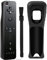 Mribo Wii Controller, Ersatz-Controller, Spiel-Controller mit Silikonhülle und Handgelenkschlaufe, für Nintendo Wii und Wii U-Schwarz