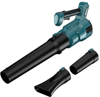 Cordless Leaf Blower for makita 18V Battery, 480 CFM Electric Blower with Brushless Motor, Adjustable 3 Speeds up to 22000RPM, Handheld Leaf Blower for Lawn Care,Yard and Snow Blowing(No Battery)