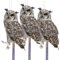 Falsche Eule Köder, um Vögel zu erschrecken, 3PCS Vogelschreck hängende reflektierende Vogel Gerät zu halten Taube und Specht Weg von Garten oder Hof