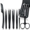 7 Set Pinzetta Sopracciglia Professionale, Romon Portatile Acciaio Inossidabile Pinzetta Sopracciglia, Pinzette di Precisione con Rivestimento Antiscivolo per Ciglia, Peli Incarniti, Peli della Barba