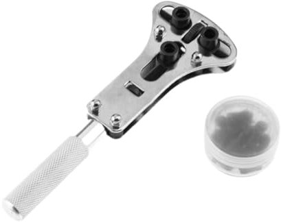 UxicRuya 3 Punkt Schraubenschlüssel, Werkzeug Zum Entfernen des Gehäuses, Verstellbarer Uhrengehäuseöffner,