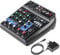 Audio Mixer 4 Channel, Mixing Board Console With DJ Mixer, Sounds Mixer for Streaming, Usb Audio Interface and 48V Phantom Power Mixer, DJ Studio Sound Board with FX Reverb Delay Effect.