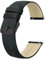 BISONSTRAP Extra Lange Armband 20mm, Leder Uhrenarmband für Herren, XL Ersatzarmband für Große Handgelenke, Schwarz (Schwarze Schnalle)