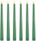 Artibetter 6st Farbige Kerzenlichter Flackernde Led-kerzenhalter Flammenlose Batteriekerzen Bunte Kerzenständer Farbige Spitzkerzen Stabkerzen Batteriebetrieben Fensterkerzen Plastik Pp Green