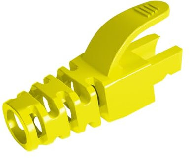 VIVOCH 50 Pcs Cat5 Cat5E Cat6 Strain Relief Boot, RJ45 Plug Connector Cover Modular Network Plug Connector Cap Cable Connector Boots, Yellow