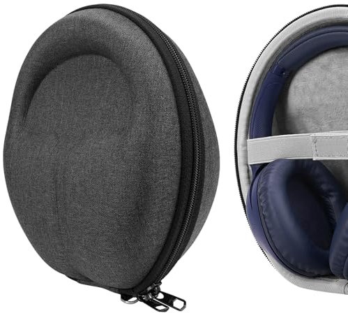 Geekria Shield Headphones Case Compatible with Sony WH-CH710N, Skullcandy Hesh Evo, Sennheiser HD 450BT and More, Replacement Hard Shell Travel Carrying Bag (Black)