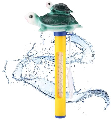 Thermometre Piscine, Thermomètre Flottant, Thermomètre de Piscine Flottant, Pool Thermometre avec Ficelle, Lectures Précises et Faciles pour la Température de L'eau pour Aquariums, Spas