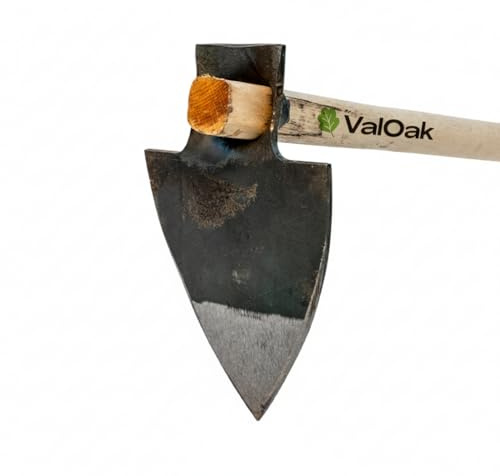 Valoak Zappa a Punta da Giardinaggio | Manico in Legno di Faggio da 110 cm | Lama in Acciaio da 16x14 cm | Made in Italy