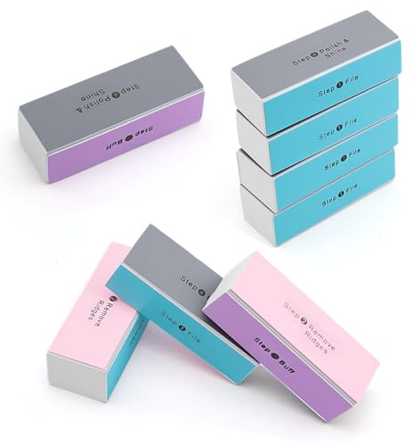 Shwdsy Lima de Uñas, 8 Piezas Taco Pulidor Uñas, Cuatro Lados Buffer Uñas, Profesional Pulidor de Uñas, Adecuado para Uso Doméstico, Salones de Manicura y Salones de Belleza