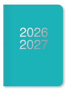 Letts of London Dazzle 27-030615 Schülerkalender 2026/2027, A6, Tagesansicht pro Seite, Türkis